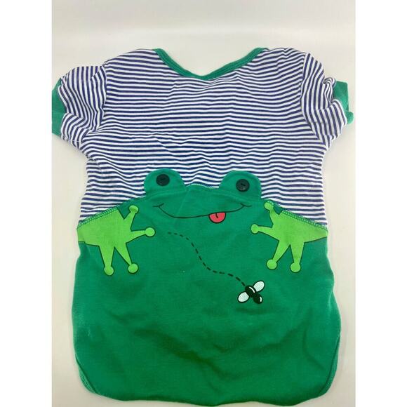 Vintage Baby Inc Frog Ribbix Romper 24 months Infant - Picture 3 of 3